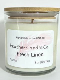 Fresh Linen 8 oz. Candle TUMBLER JAR