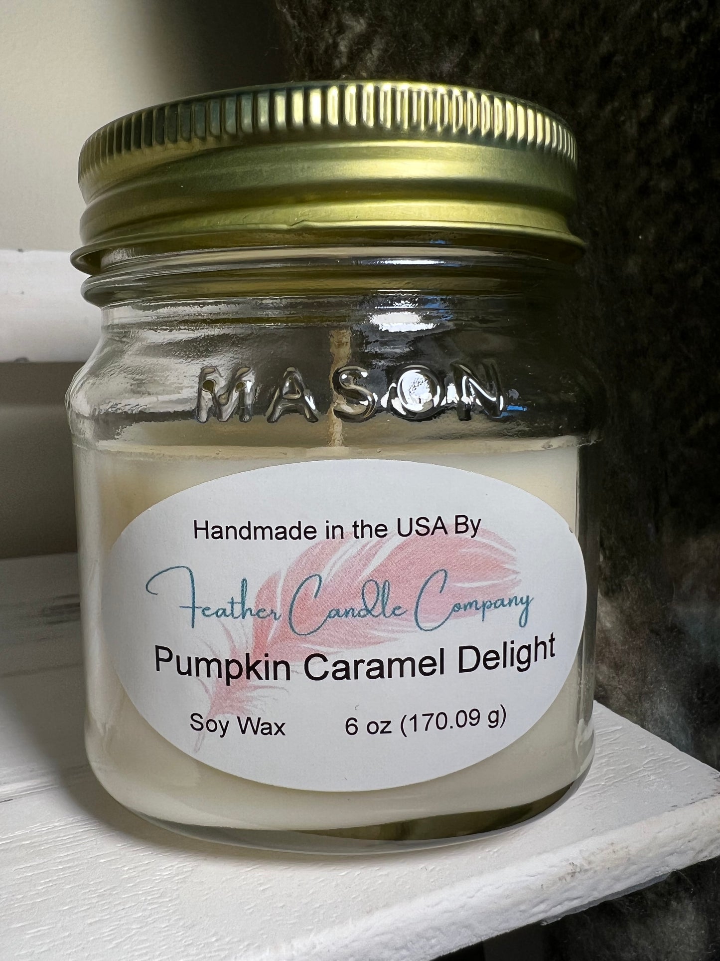 Pumpkin Caramel Delight 6 oz MASON JAR